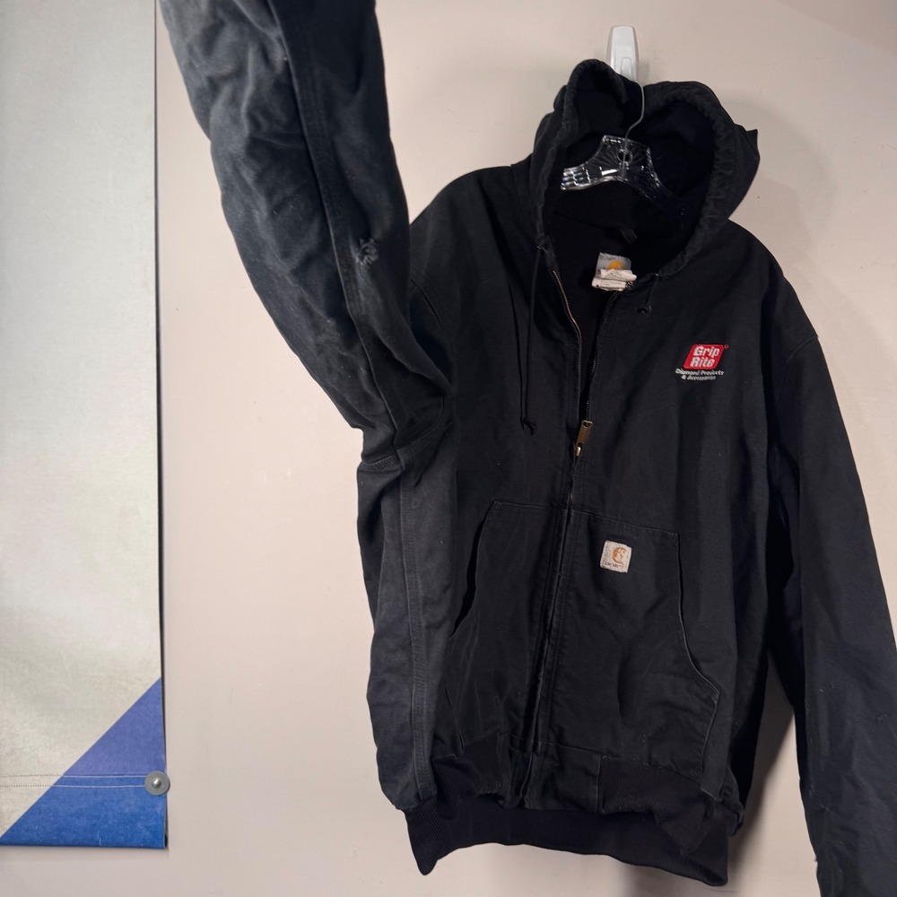 Carhartt J131 BLK Thermal Lined Active Jacket Black Duck Canvas Mens 2XL Regular
